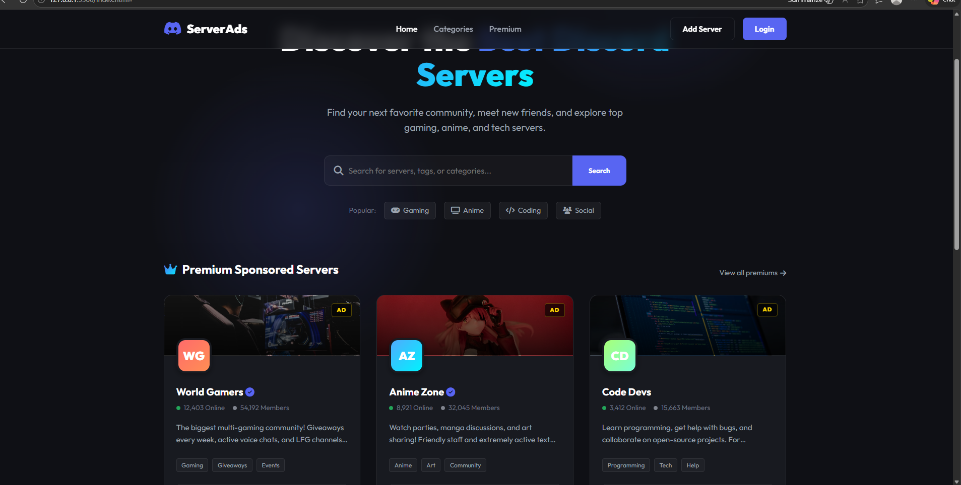 Website screenshot 2